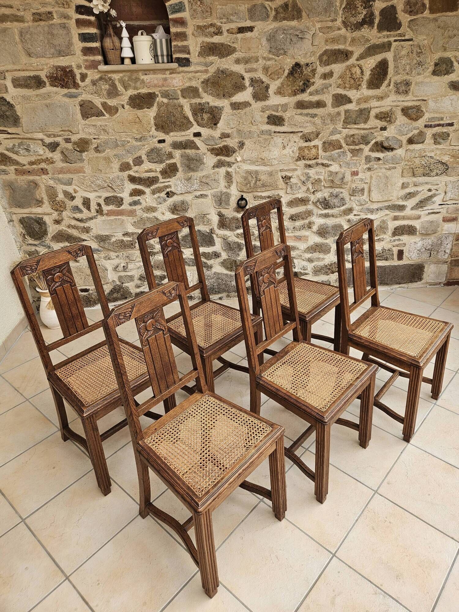 6 chaises art déco