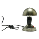 Mushroom table lamp, silver metal, black bakelite, Poland, 1950s