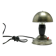 Mushroom table lamp, silver metal, black bakelite, Poland, 1950s