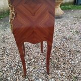 Pair of Louis XV style bedside tables with marble top