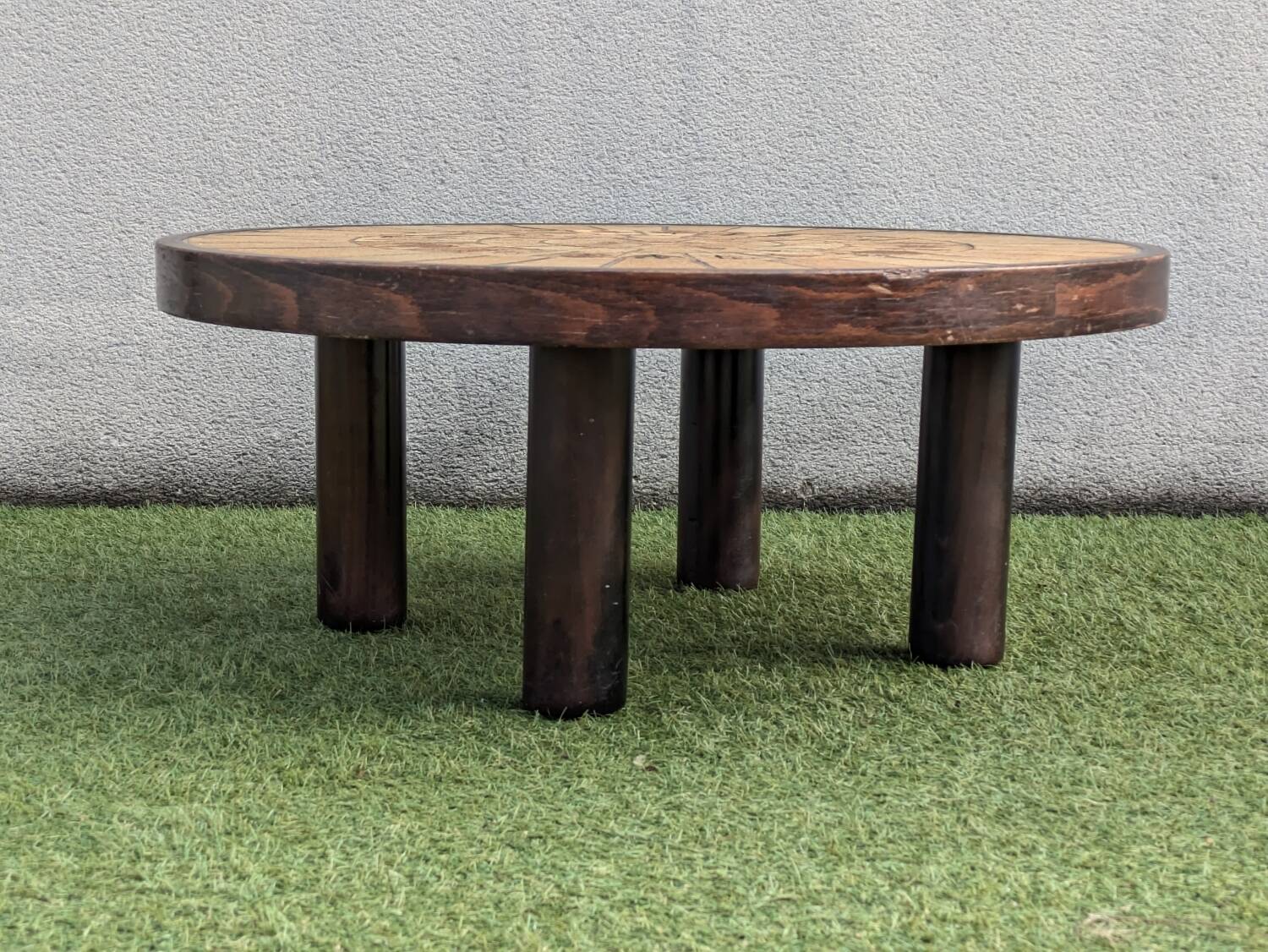 Vintage Herbier coffee table by Roger Capron