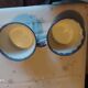 Antique duo cups Quimper signed CB