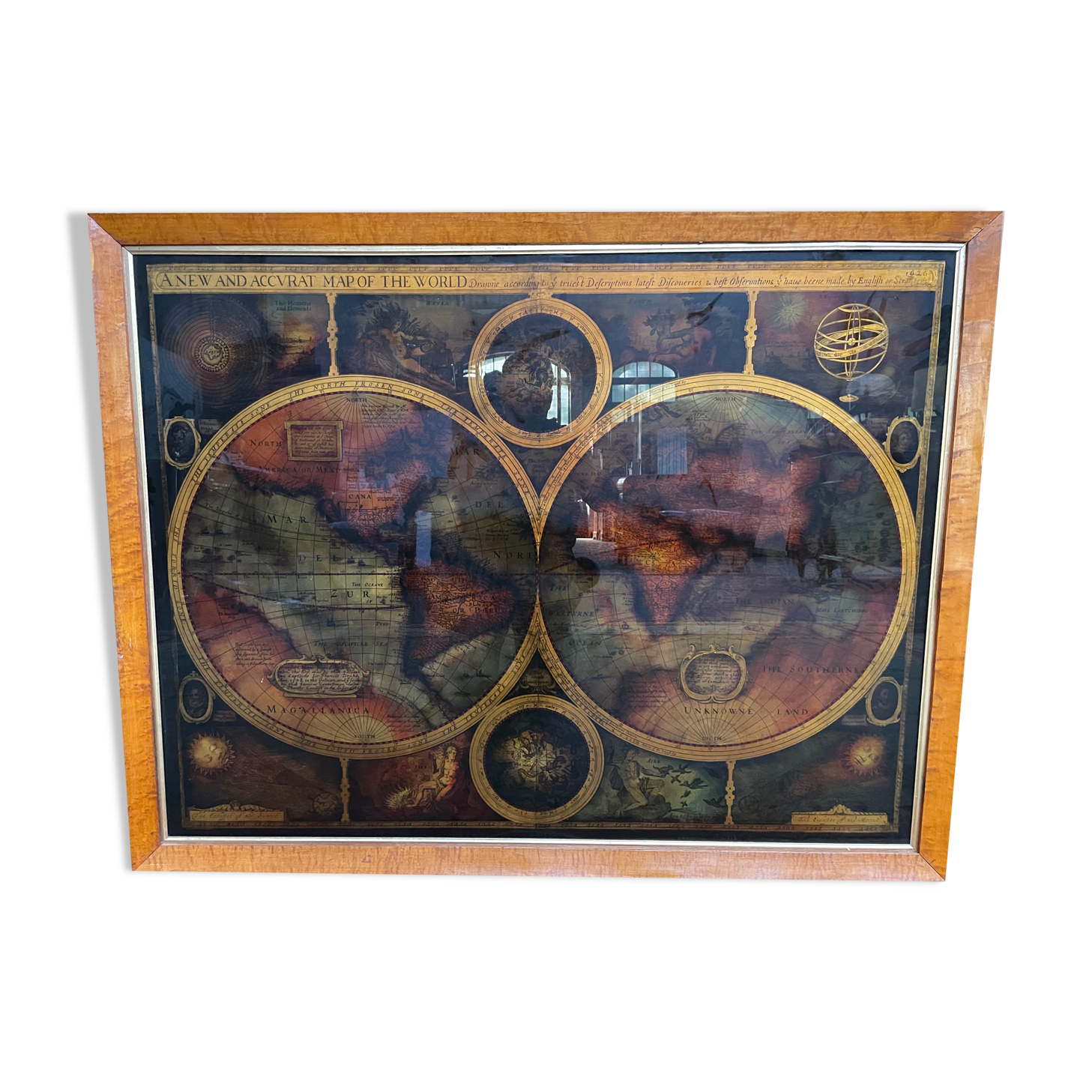 World map of eglomerized glass