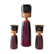 3 Vintage candle holders DDR wooden figurines, Christmas decoration