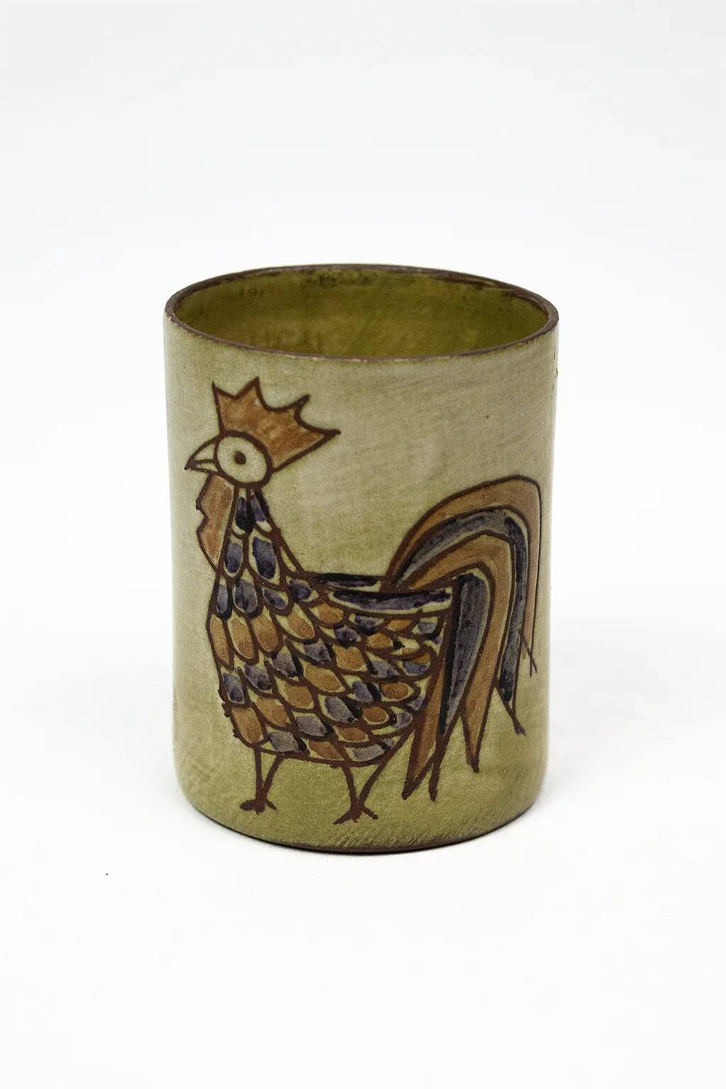 Stylised rooster pencil holder — Olivier Pettit — France, 1950s-1970s