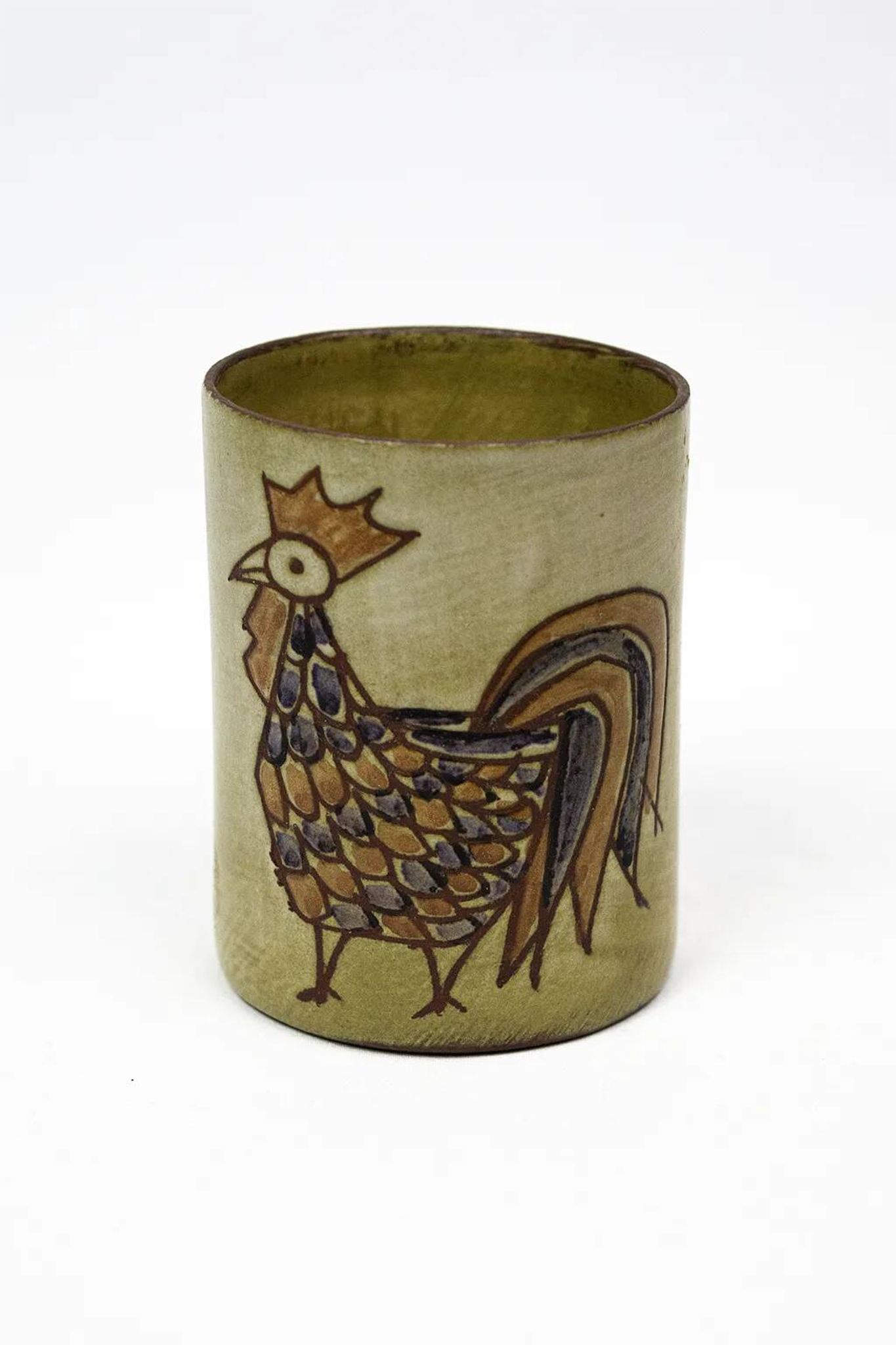 Stylised rooster pencil holder — Olivier Pettit — France, 1950s-1970s