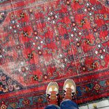 Antique Persian Hamadan handmade rug 129 x 203 cm 1920s - 1C1224