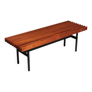 banc en teck et métal,