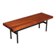 Banc en teck et métal, fabriqué en Italie, années 1970