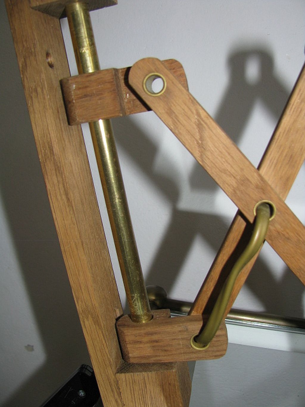 Applique murale/lampe à ciseaux. Holz Teak , Linus Bopp Limbach. Années 1970