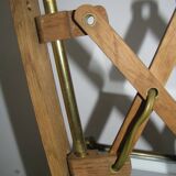 Applique murale/lampe à ciseaux. Holz Teak , Linus Bopp Limbach. Années 1970