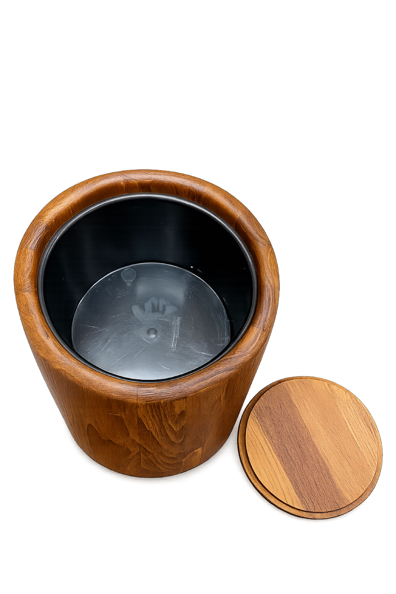 Danish teak ice bucket by Richard Nissen