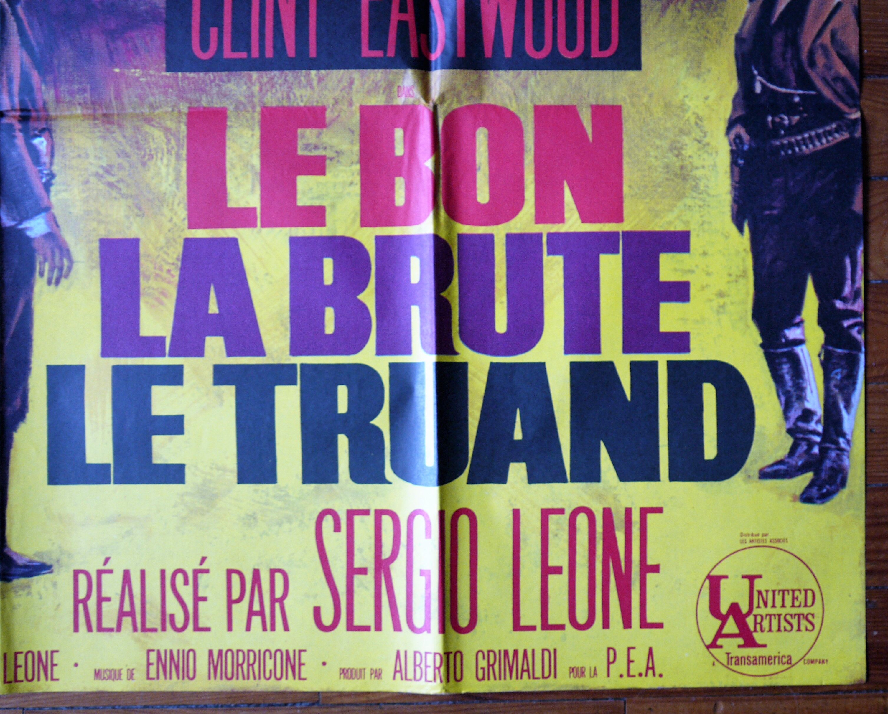 The Good, the Brute and the Bad  - original movie poster- Sergio Leone