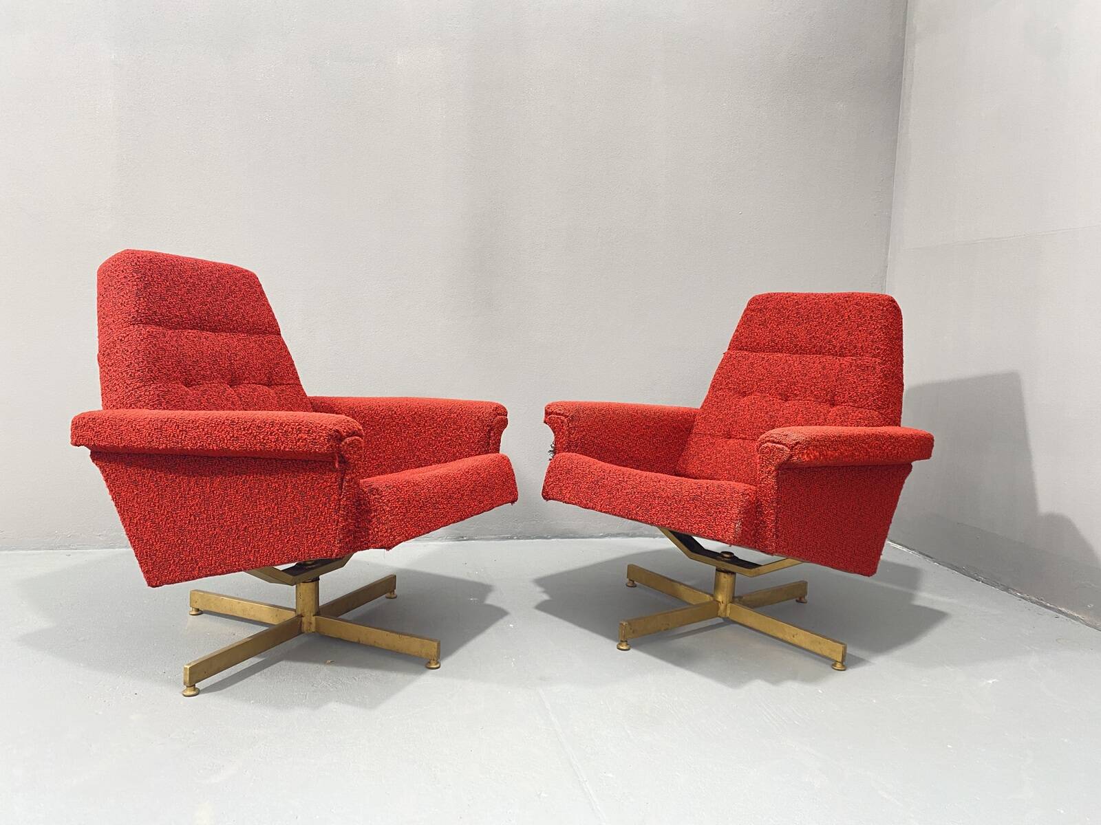 Pair of Vintage Swivel Armchairs from Up Zavody, 1970s