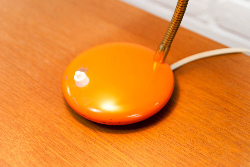 Vintage bedside lamp orange