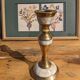 Brass and mother-of-pearl candle holder