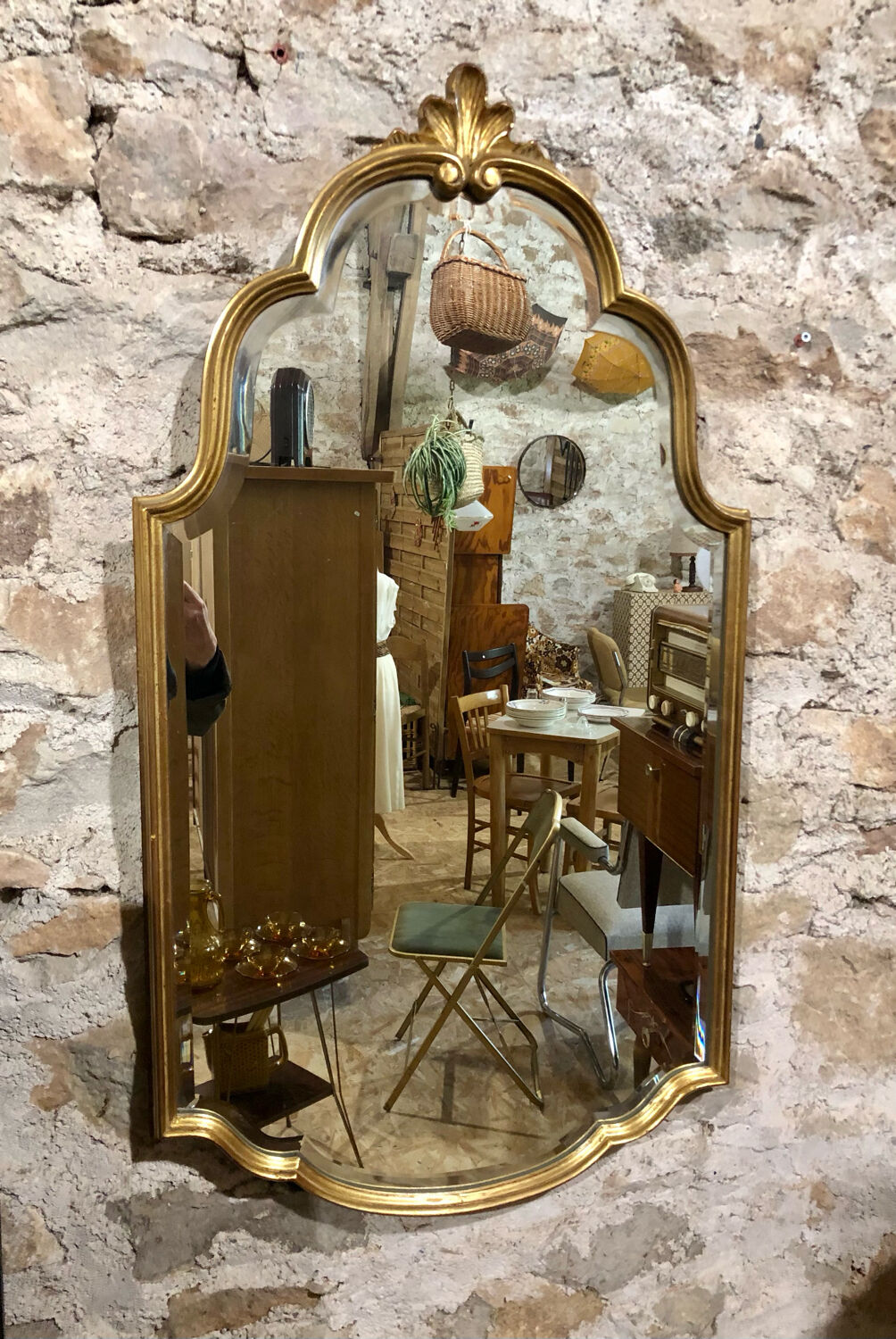 Baroque golden mirror