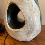 Asymmetrical ceramic lamp Vallauris France 1950, signed, unique