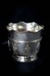 Silver-plated ice bucket with neoclassical appliqués, late 19th century.