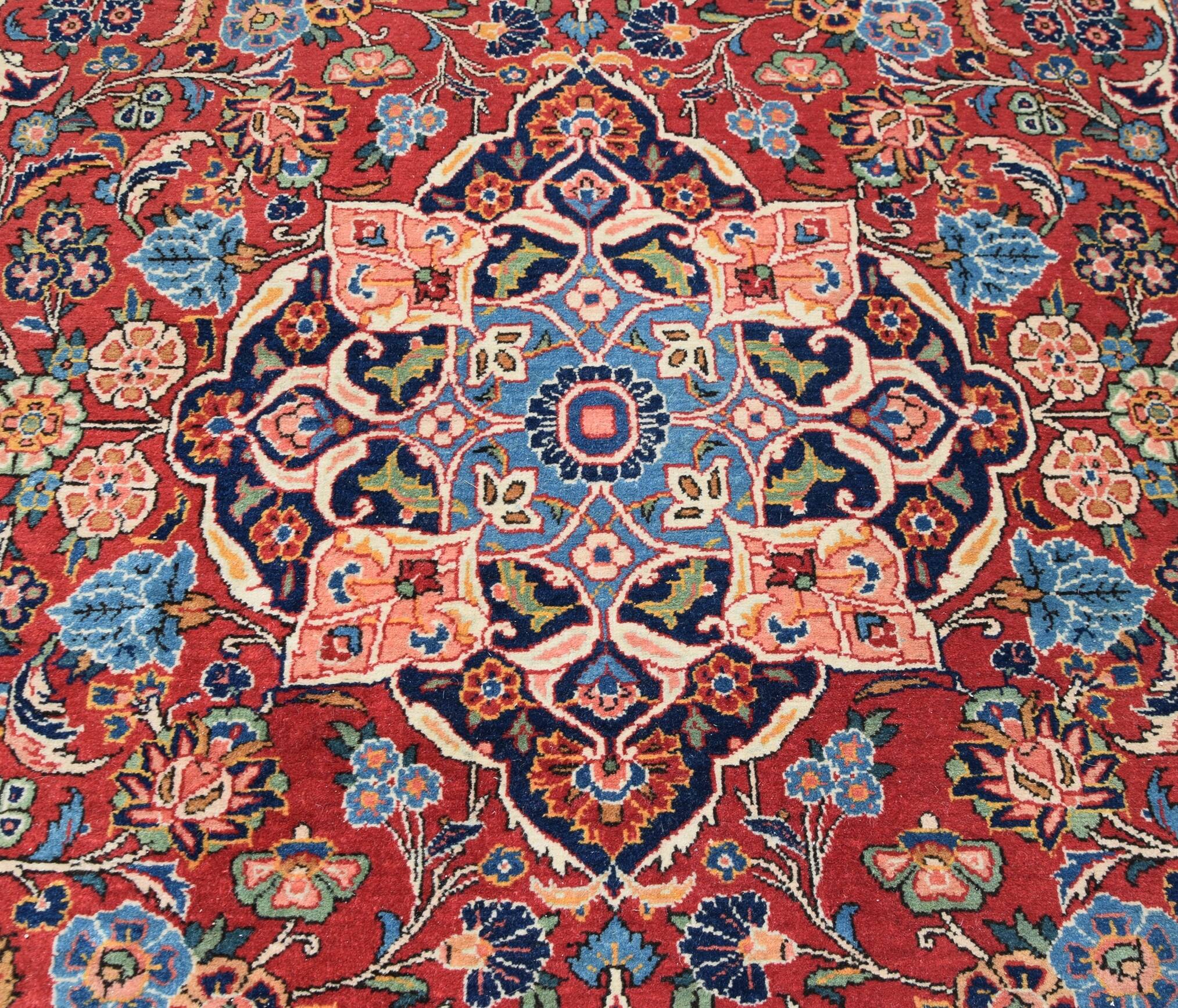Oriental rug iran kashan dabir old: 1.30 x 2.10