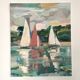 Oil on canvas sailboats
