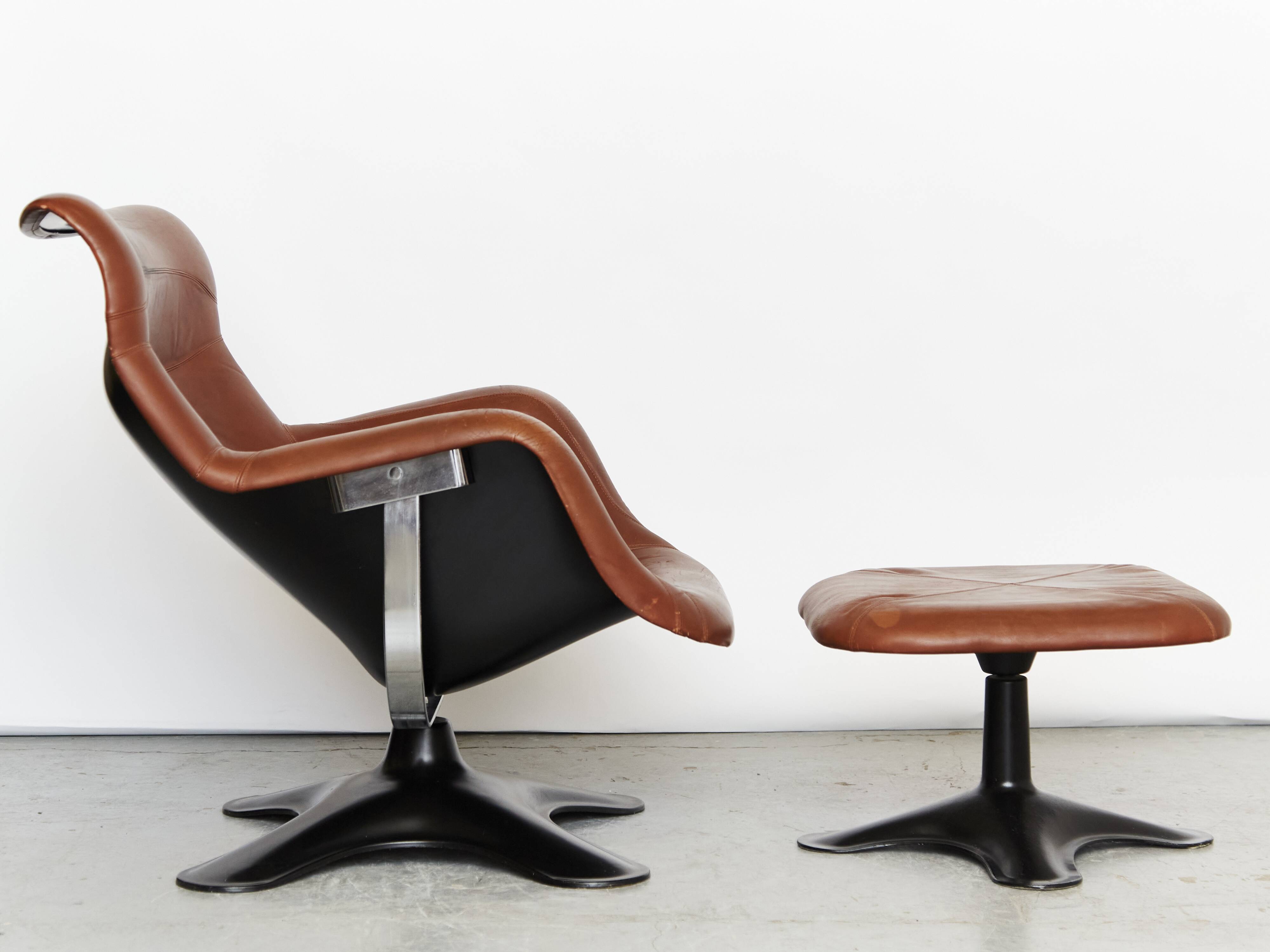 Yrjö Kukkapuro Karuselli Chair & Ottomane for Haimi, 1965
