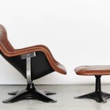 Fauteuil et Ottoman Yrjö Kukkapuro Karuselli pour Haimi, 1965