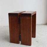 Vintage solid wood side table