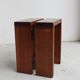 Table d'appoint vintage en bois massif