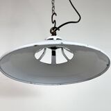 Industrial White Enamel Factory Pendant Lamp, 1960s