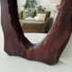 Brutalist antique mirror in solid wood from the 1950s/60s.