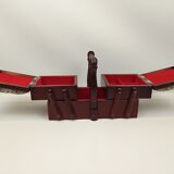 Table worker in wood and fabric