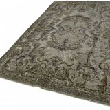 Overdyed Wool Vintage Handmade Carved Rug 166 cm x 266 cm