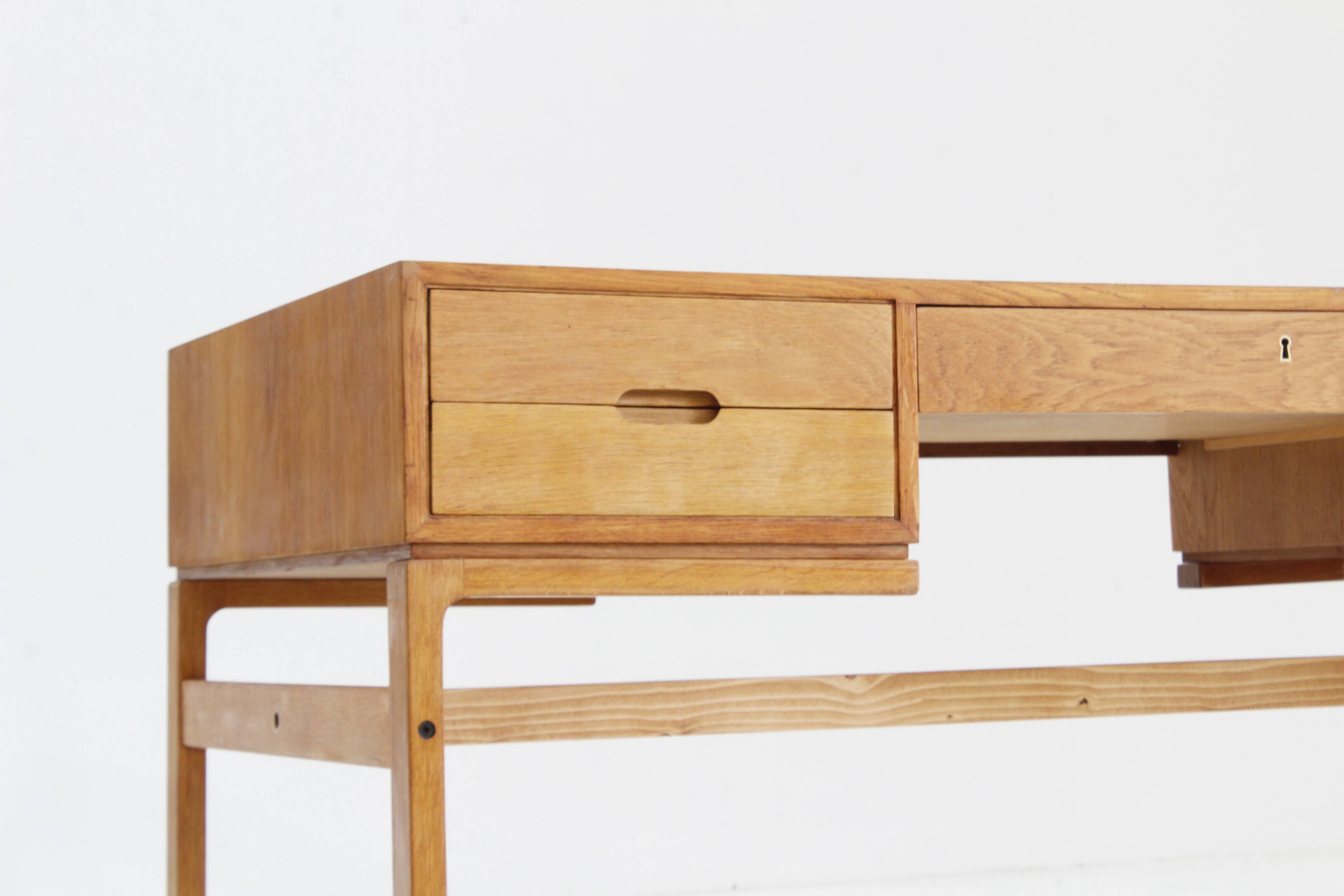 Vintage Danish teak desk by Arne Wahl Iversen 1950s