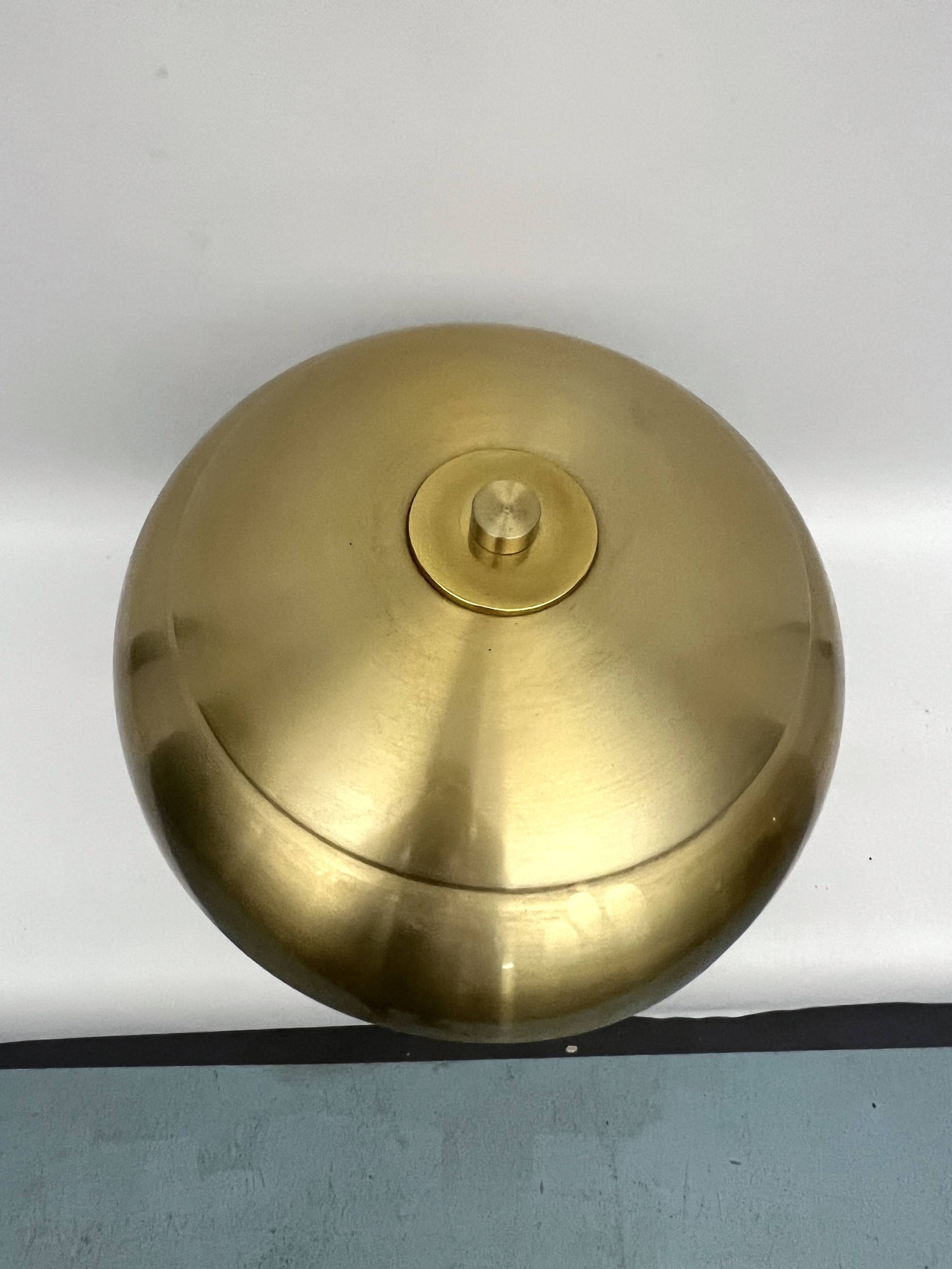 Vintage Ministerial gilded table lamp. Italy 1950s