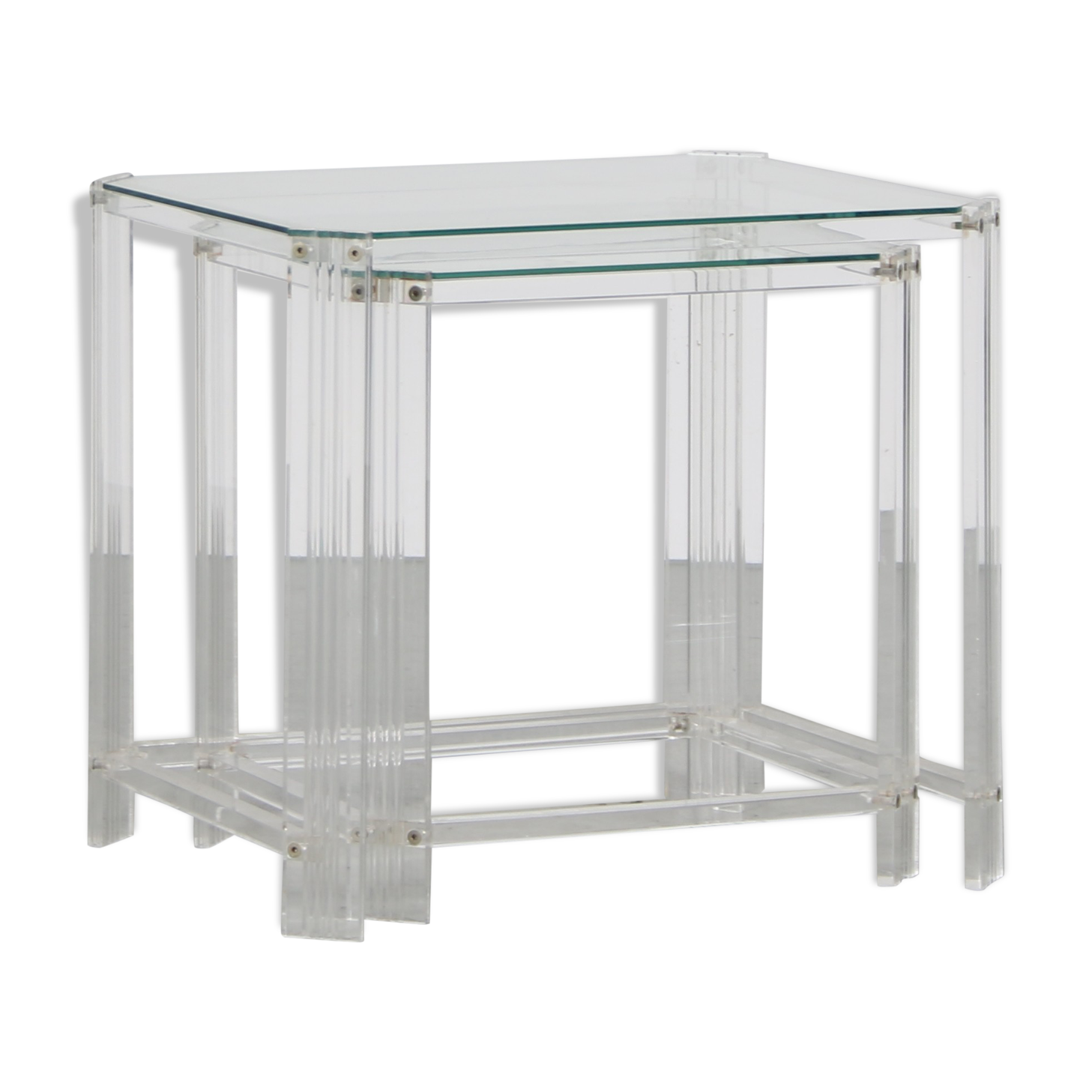 1970s Pair of acrylic nesting tables from Italy