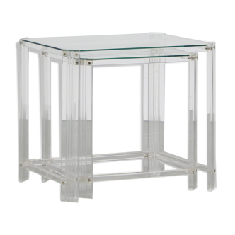 1970s Pair of acrylic nesting tables from Italy
