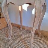 Louis XV style bedside side table in light wood