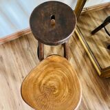 Pair of mismatched high stools