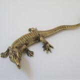 solid brass lizard gilded bronze 70s
