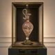 Elegante Ampolla in Vetro di Murano Rosa e Decori Dorati – Lavorazione Arti
