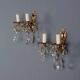 Antique wall sconces in Rococo style, bronze, Italy, 20th century.