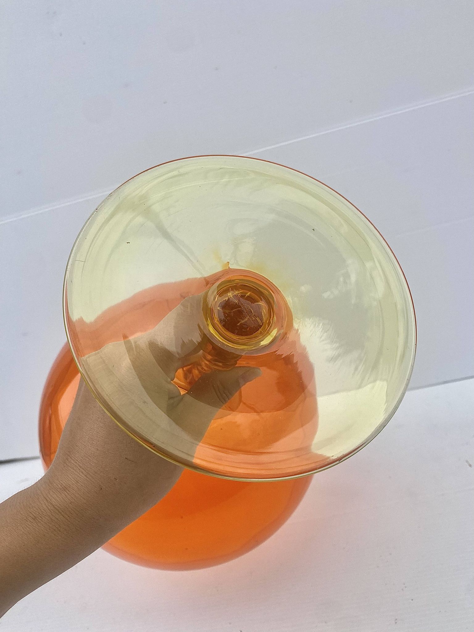 Grande coupe en verre soufflé style murano
