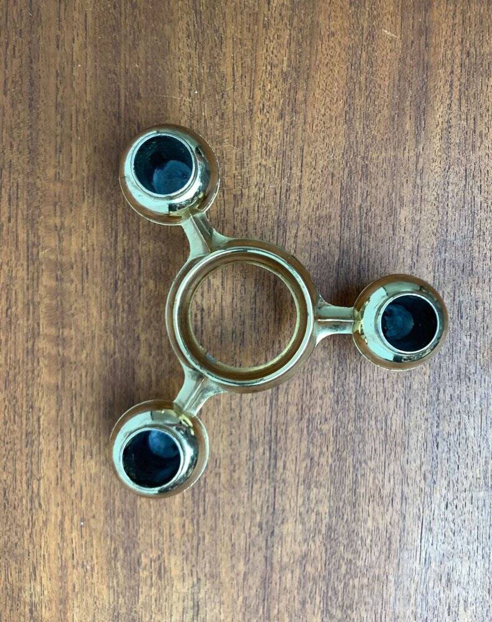 Bougeoir empilable modulaire atomique en métal vintage de Quist, années 1970
