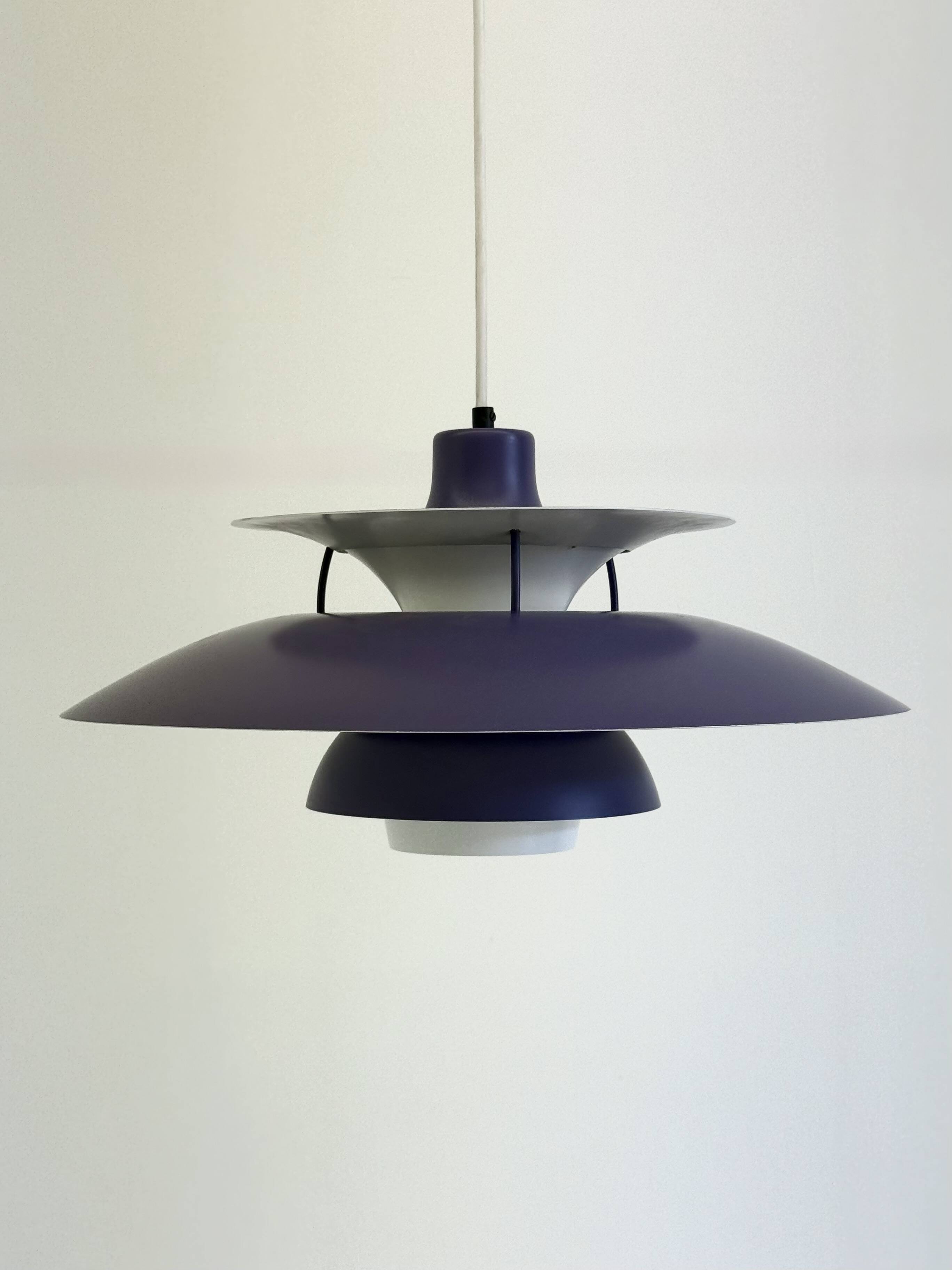 PH5 pendant lamp purple by Poul Henningsen for Louis Poulsen