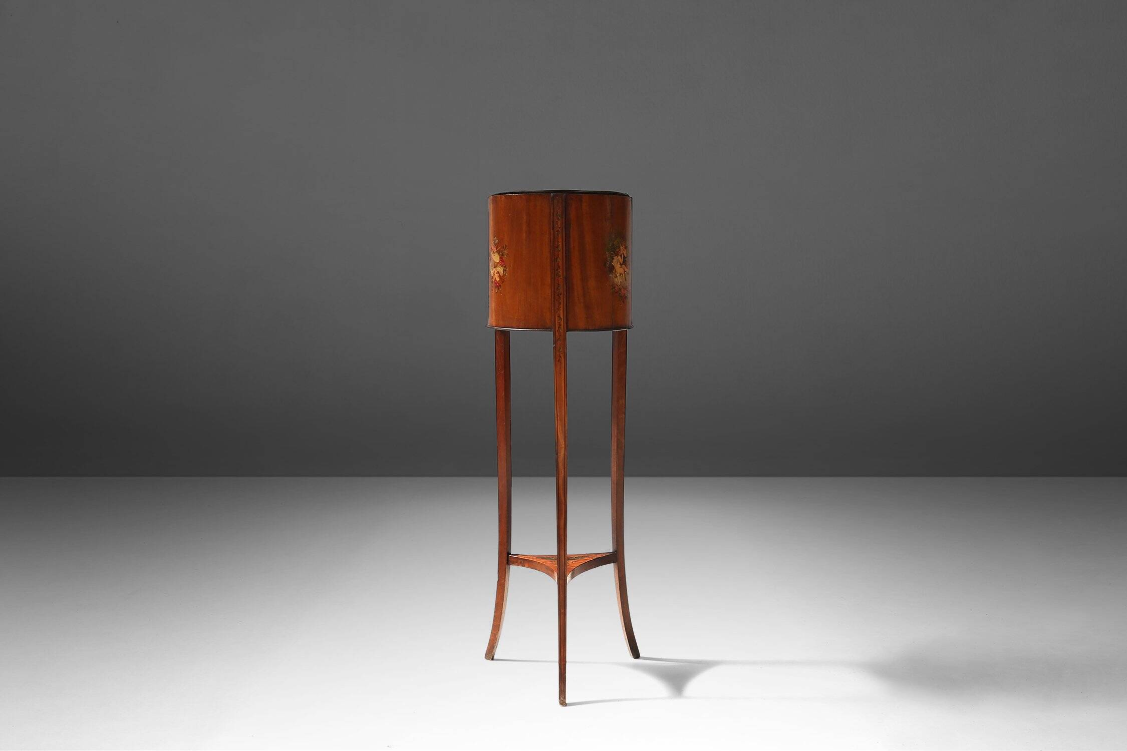 Romantic Victorian Painted Planter on Stand, United Kingdom, 19th Century