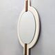 Postmodern Ivory Lacquered Walnut Wall Mirror and Console Table, Italy