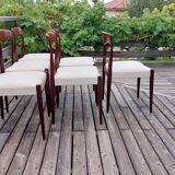 Set of 6 vintage Scandinavian chairs by Niels Otto Moller