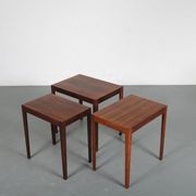 Tables gigognes de Svenn Eske Kristensen pour Pontoppidan, Danemark 1960