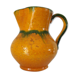Enamelled terracotta pitcher
